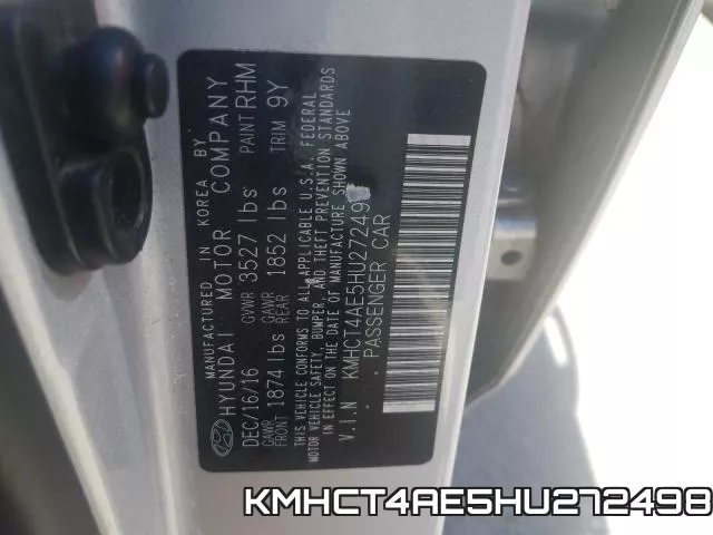 KMHCT4AE5HU272498 фото 2