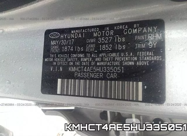 KMHCT4AE5HU335051 фото 10