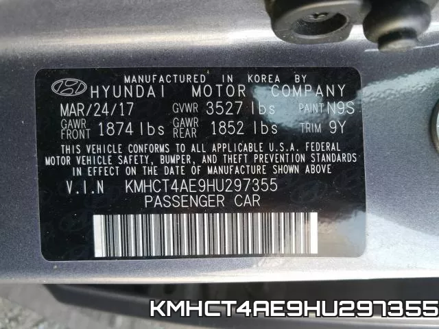 KMHCT4AE9HU297355 фото 2
