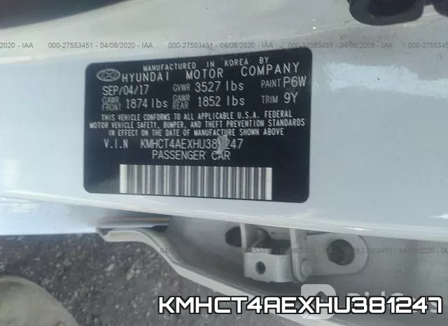 KMHCT4AEXHU381247 фото 10