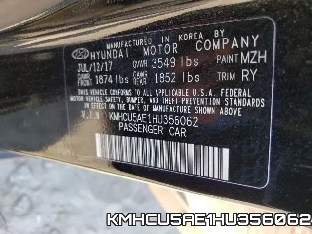 KMHCU5AE1HU356062 фото 2
