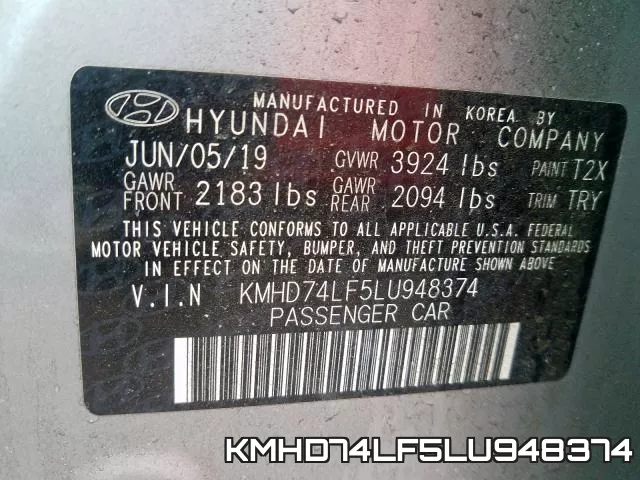 KMHD74LF5LU948374 фото 2