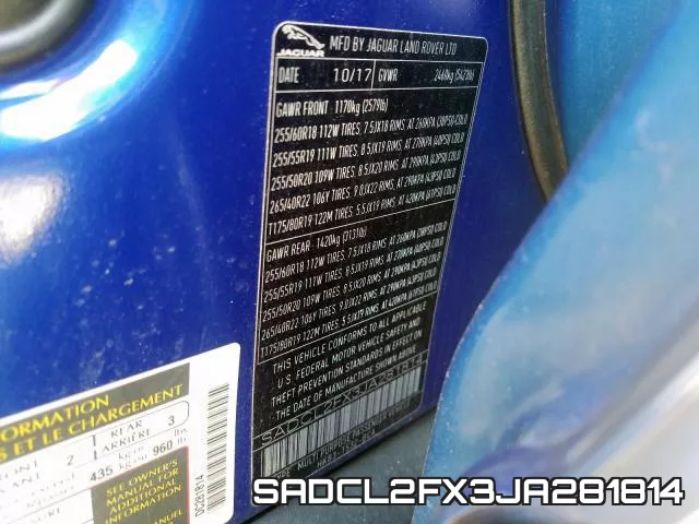 SADCL2FX3JA281814 фото 2