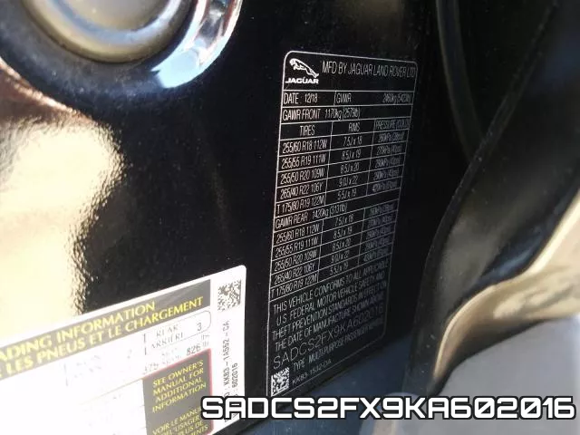 SADCS2FX9KA602016 фото 2
