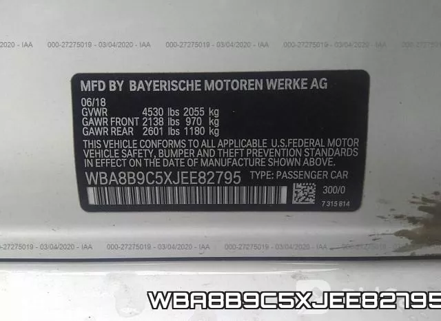 WBA8B9C5XJEE82795 фото 10