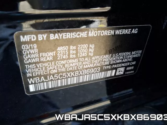 WBAJA5C5XKBX86903 фото 2
