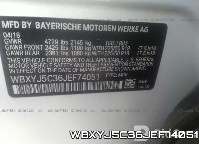 WBXYJ5C36JEF74051 фото 10