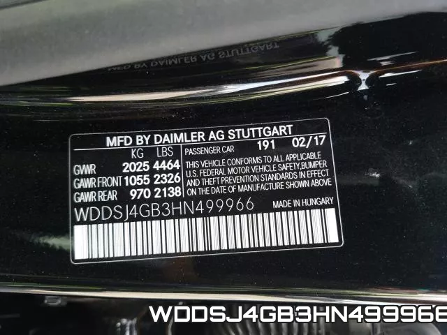 WDDSJ4GB3HN499966 фото 2