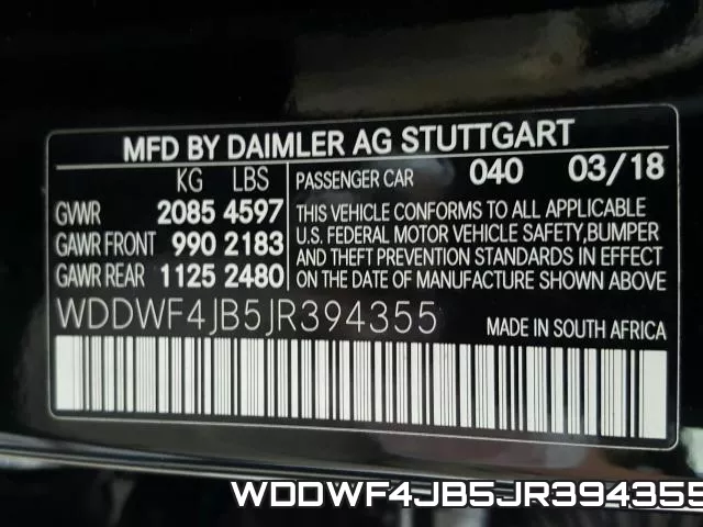 WDDWF4JB5JR394355 фото 2