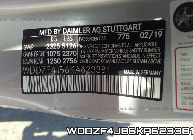 WDDZF4JB6KA623381 фото 10