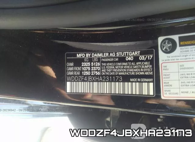 WDDZF4JBXHA231173 фото 10