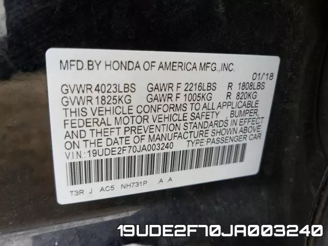 19UDE2F70JA003240 фото 2