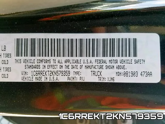 1C6RREKT2KN579359 фото 2