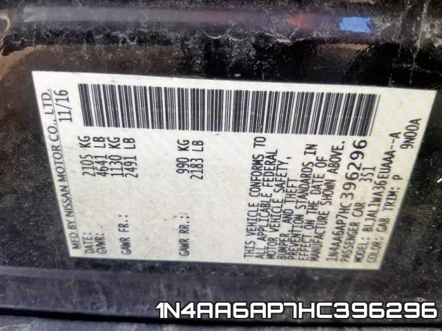 1N4AA6AP7HC396296 фото 2