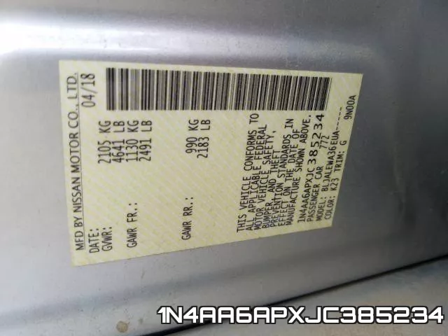 1N4AA6APXJC385234 фото 2