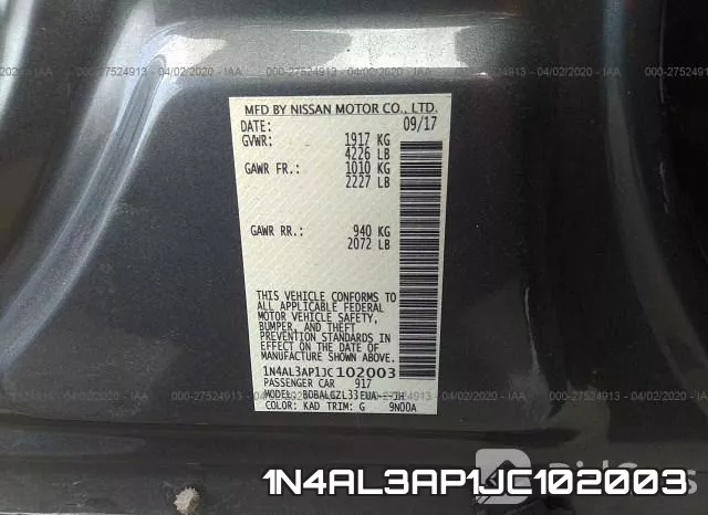 1N4AL3AP1JC102003 фото 9