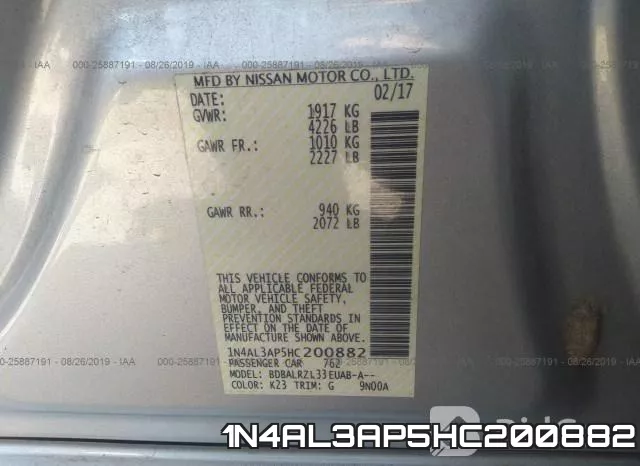 1N4AL3AP5HC200882 фото 10