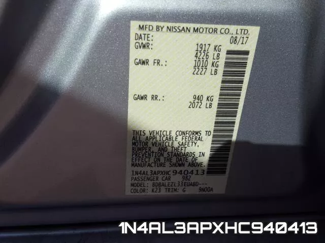 1N4AL3APXHC940413 фото 2
