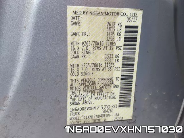 1N6AD0EVXHN757030 фото 2
