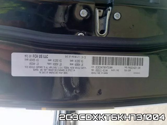 2C3CDXKT6KH731004 фото 2