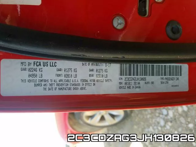 2C3CDZAG3JH130826 фото 2