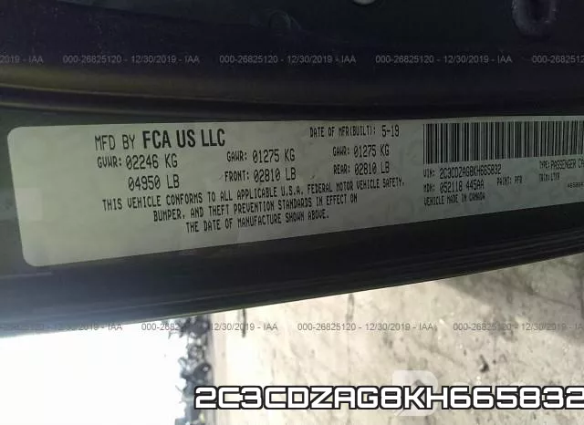 2C3CDZAG8KH665832 фото 10