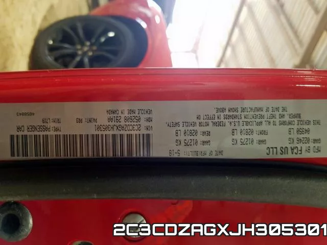 2C3CDZAGXJH305301 фото 2