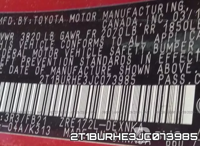 2T1BURHE3JC073985 фото 10