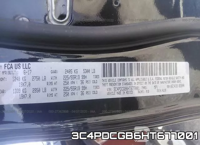 3C4PDCGB6HT677001 фото 10