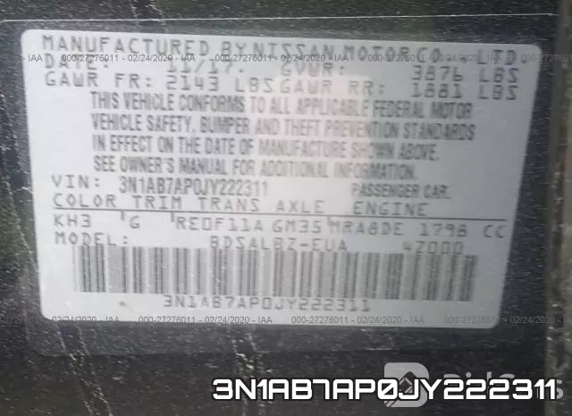 3N1AB7AP0JY222311 фото 10
