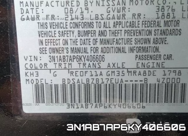 3N1AB7AP6KY406606 фото 10