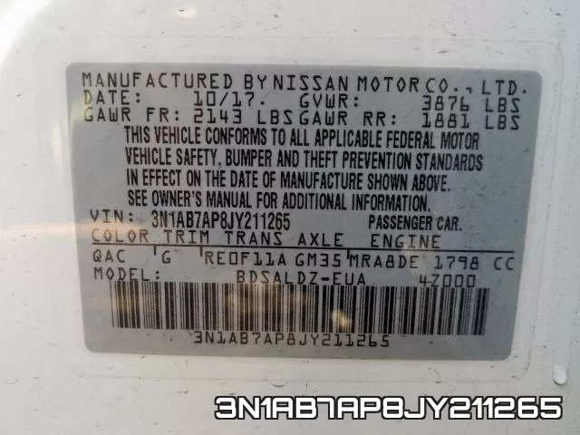 3N1AB7AP8JY211265 фото 2
