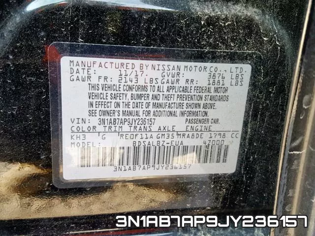 3N1AB7AP9JY236157 фото 2