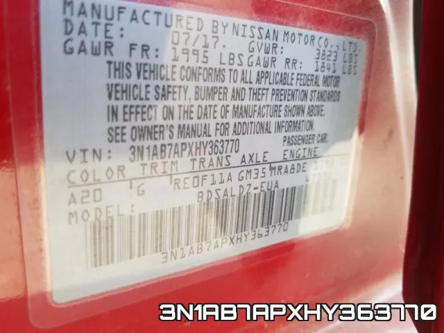 3N1AB7APXHY363770 фото 2