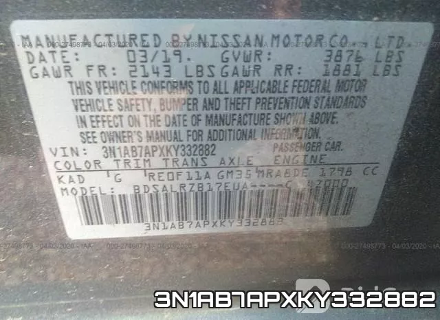 3N1AB7APXKY332882 фото 10