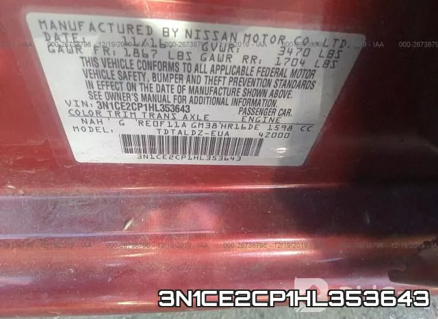 3N1CE2CP1HL353643 фото 10