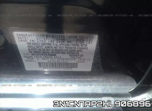 3N1CN7AP2HL906896 фото 9