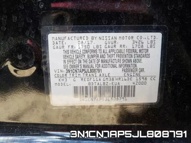 3N1CN7AP5JL808791 фото 2