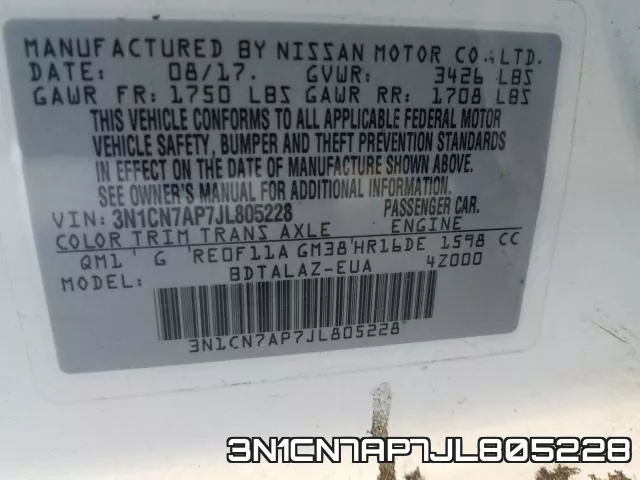 3N1CN7AP7JL805228 фото 2