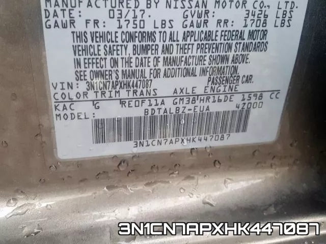 3N1CN7APXHK447087 фото 2
