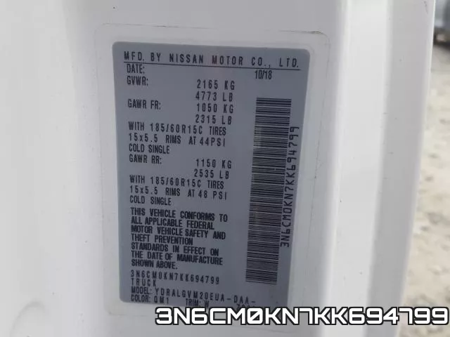 3N6CM0KN7KK694799 фото 2