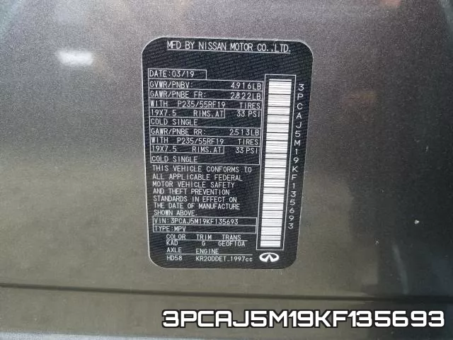 3PCAJ5M19KF135693 фото 2