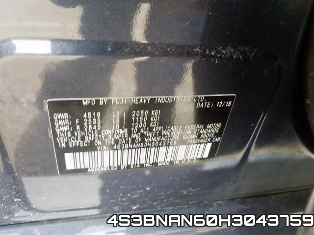 4S3BNAN60H3043759 фото 2