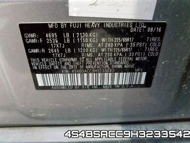 4S4BSACC9H3233542 фото 2
