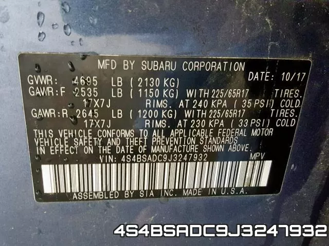 4S4BSADC9J3247932 фото 2
