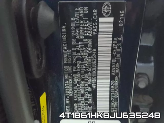 4T1B61HK8JU635248 фото 2