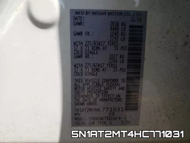 5N1AT2MT4HC771031 фото 2