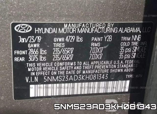 5NMS23AD3KH081343 фото 10