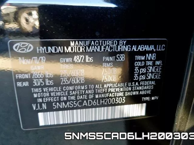 5NMS5CAD6LH200303 фото 2