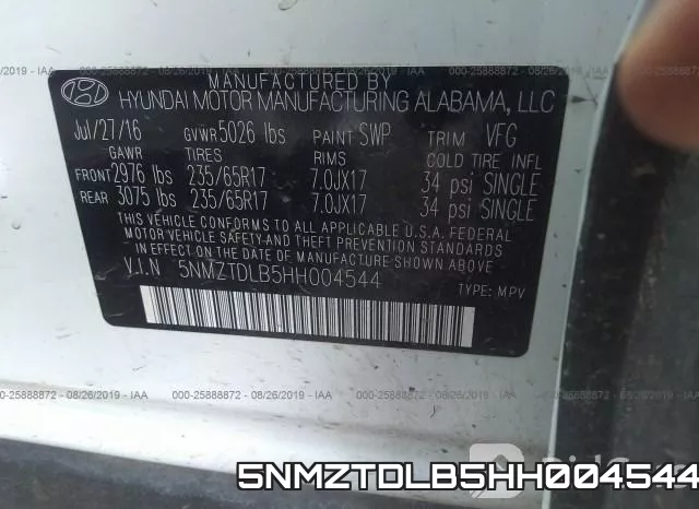5NMZTDLB5HH004544 фото 10